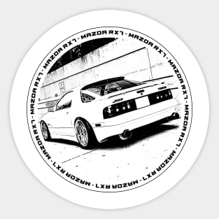 MAZDA RX-7 FC Black 'N White 4 Sticker